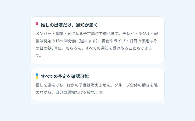 できることの説明カード2枚